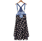 Daisy Dungaree Asymmetrical Maxi Dress XD21