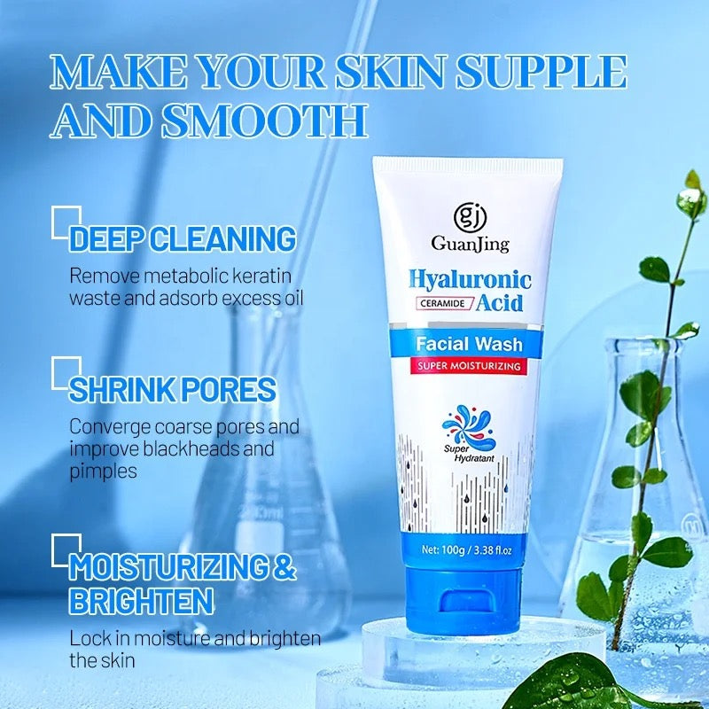GuanJing Hyaluronic Acid Facial Wash - Super Moisturizing Cleanse
