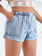 Denim Shorts with Drawstring XD21