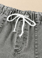 Denim Shorts with Drawstring XD21