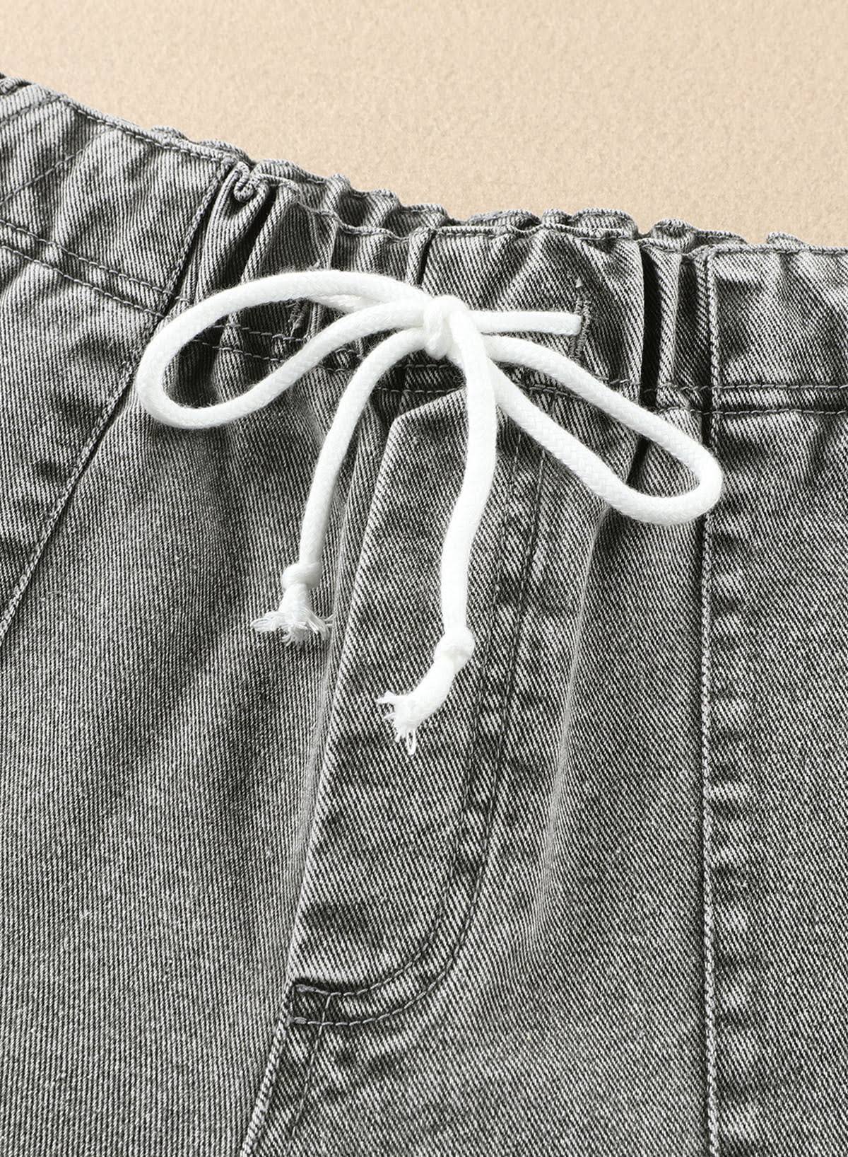 Denim Shorts with Drawstring XD21