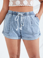 Denim Shorts with Drawstring XD21