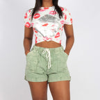 Denim Shorts with Drawstring XD21