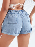 Denim Shorts with Drawstring XD21