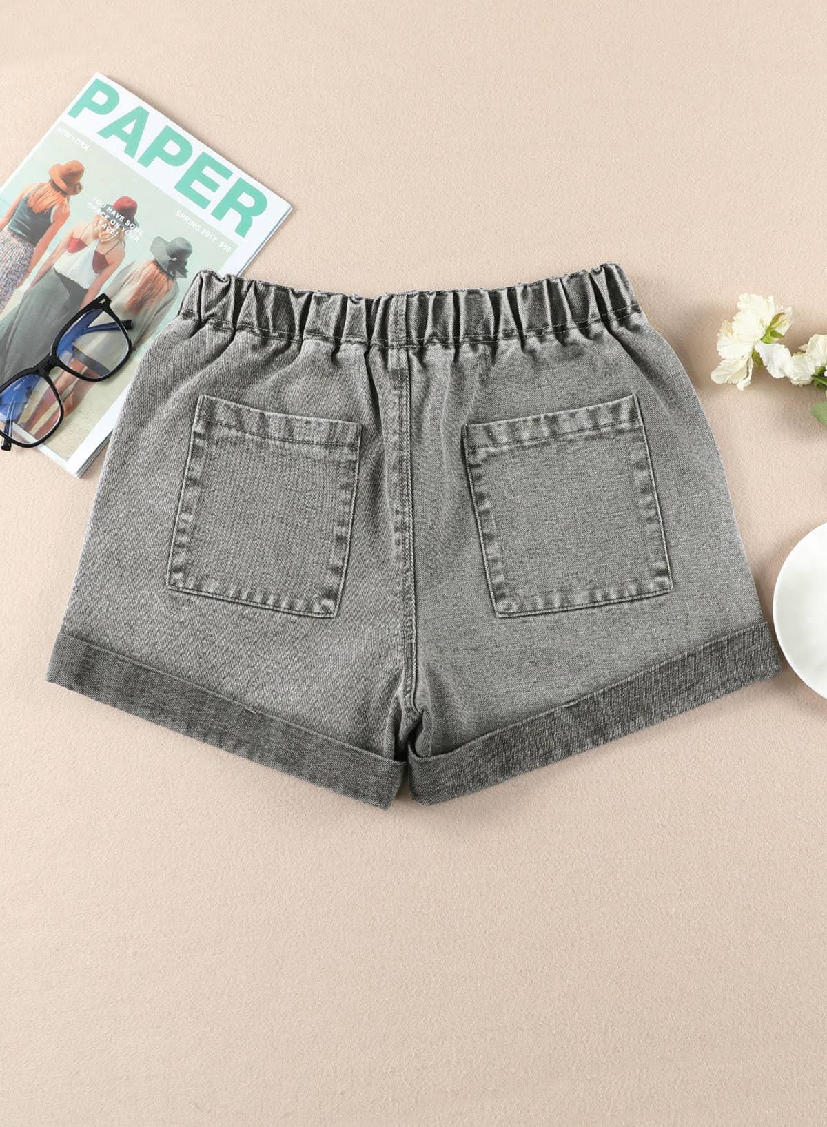 Denim Shorts with Drawstring XD21