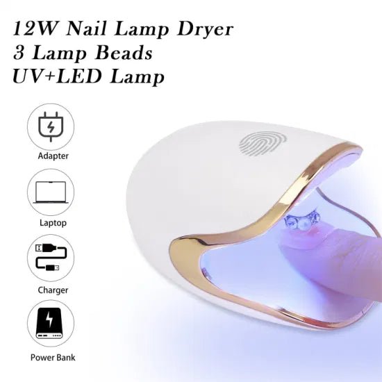Q6 12W Nail Phototherapy Machine - Compact UV/LED Nail Dryer