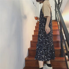 Ditsy Floral Midi Loose Dress XD21