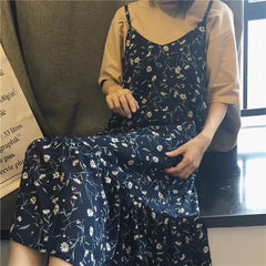 Ditsy Floral Midi Loose Dress XD21