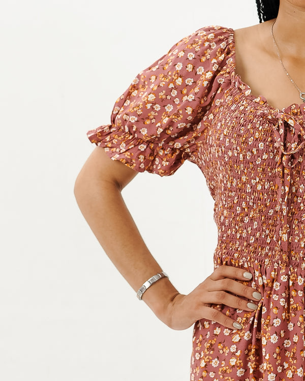 Ditsy Floral Mini Puff Sleeve Dress