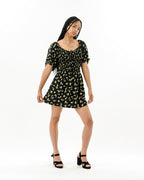 Ditsy Floral Mini Puff Sleeve Dress XD21