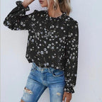 Ditsy Floral Ruffle sleeve blouse - XD21