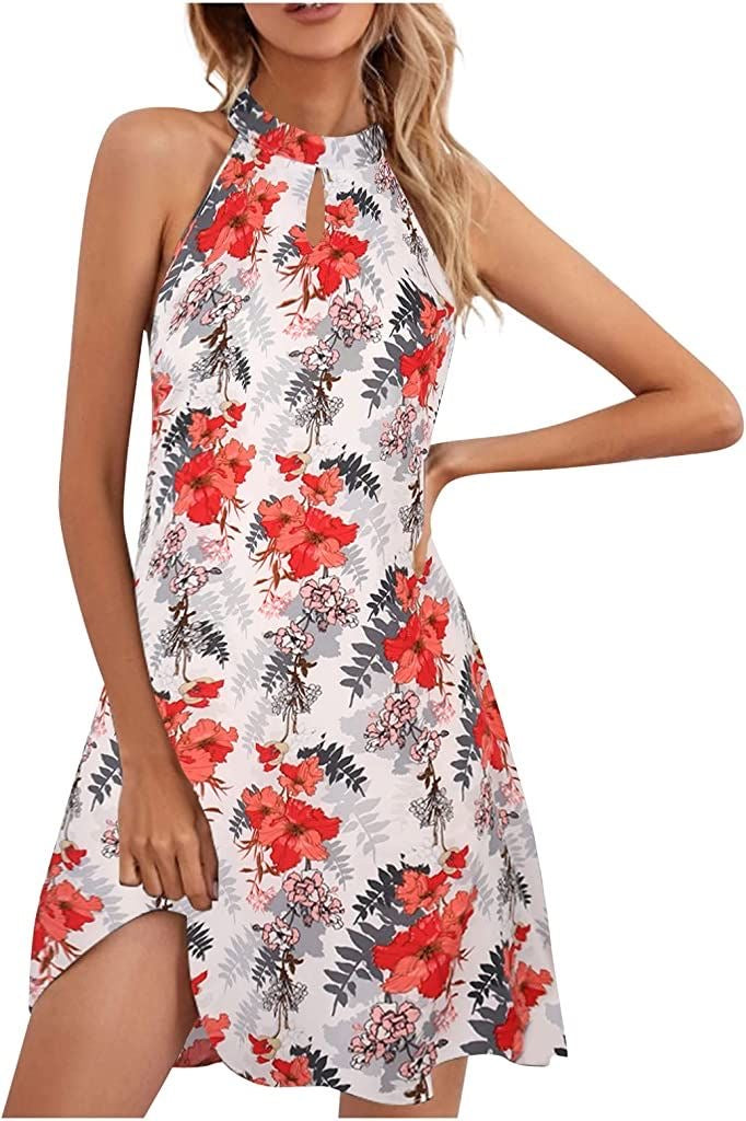 Ditsy Floral Round Neck Mini Dress XD21