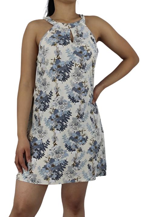 Ditsy Floral Round Neck Mini Dress XD21