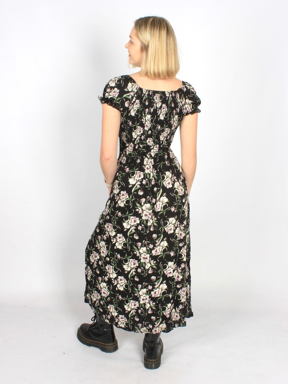 Ditsy floral slit maxi dress XD21