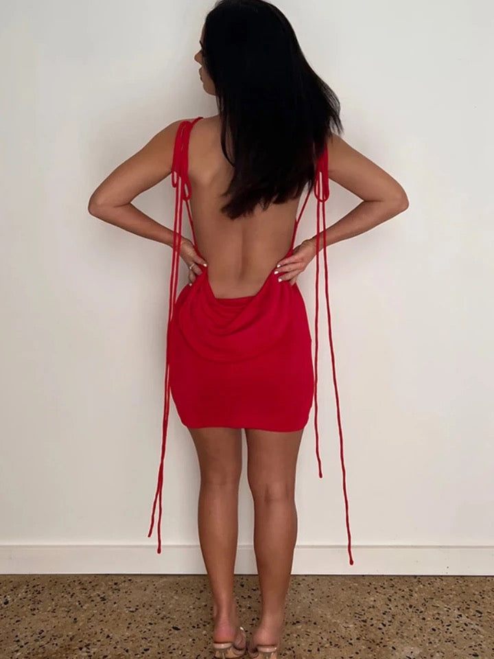 Draped Sheer Mini Short Bodycon Dress