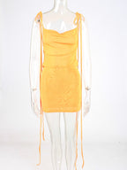 Drapped sheer mini short Bodycon dress XD21