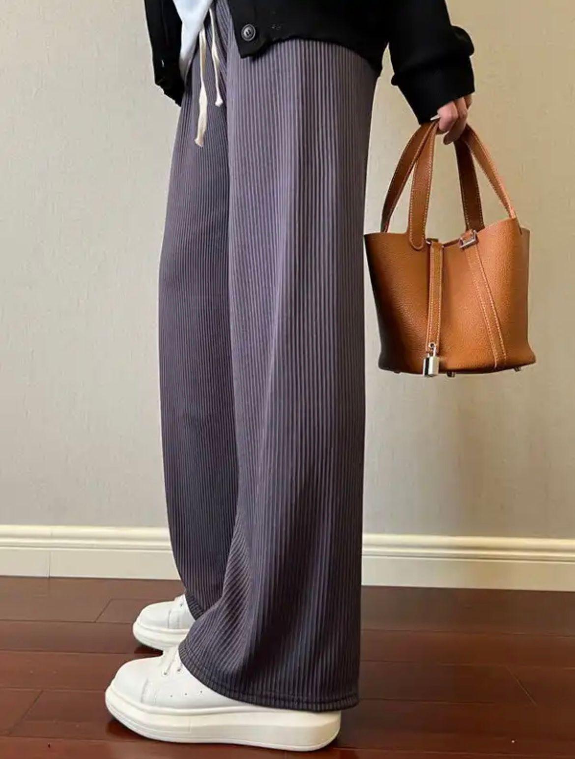 Drawstring Pants Wide Leg High Waist - XD21