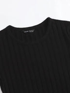 Drawstring Side Rib-Knit Bodycon Mini Dress XD21