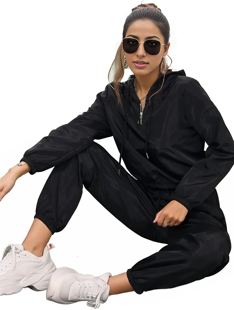 Drawstring Sweatshirt With Zip and Hoodie & Sweatpants Set XD21