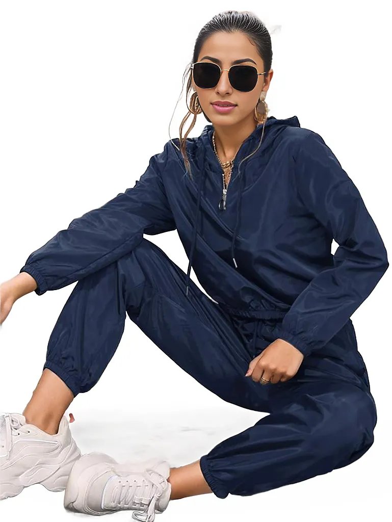 Drawstring Sweatshirt With Zip and Hoodie & Sweatpants Set XD21