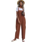 Dual Pocket Solid Overall Jumpsuit Without Tee XD21