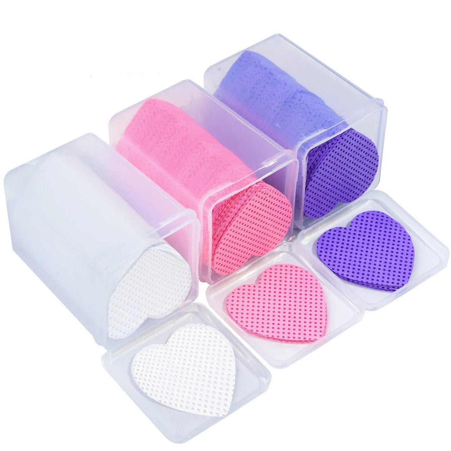 Nail Polish Remover Pads – Lint-Free Cotton for Salon & Home - Use 1 Box (Random Colour)