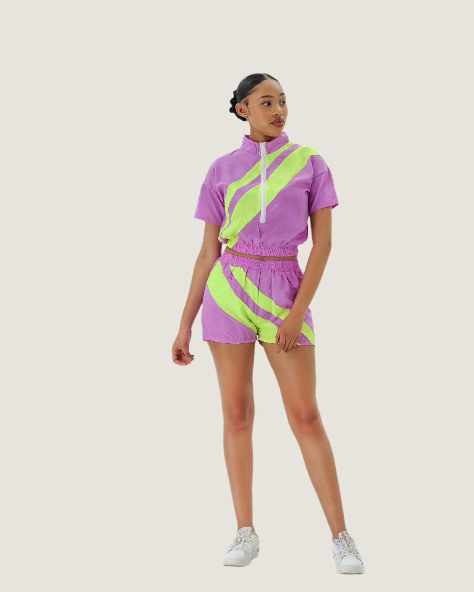 Futuristic Sport Luxe Athleisure Two Piece Set –  Semi Sheer Workout & Streetwear Outfit