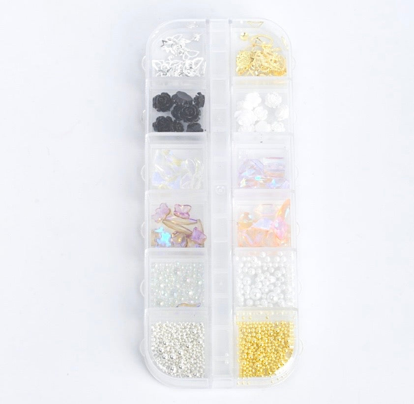 Jewel Shape Nail Decoration Set – Sparkling Nail Art Accessories