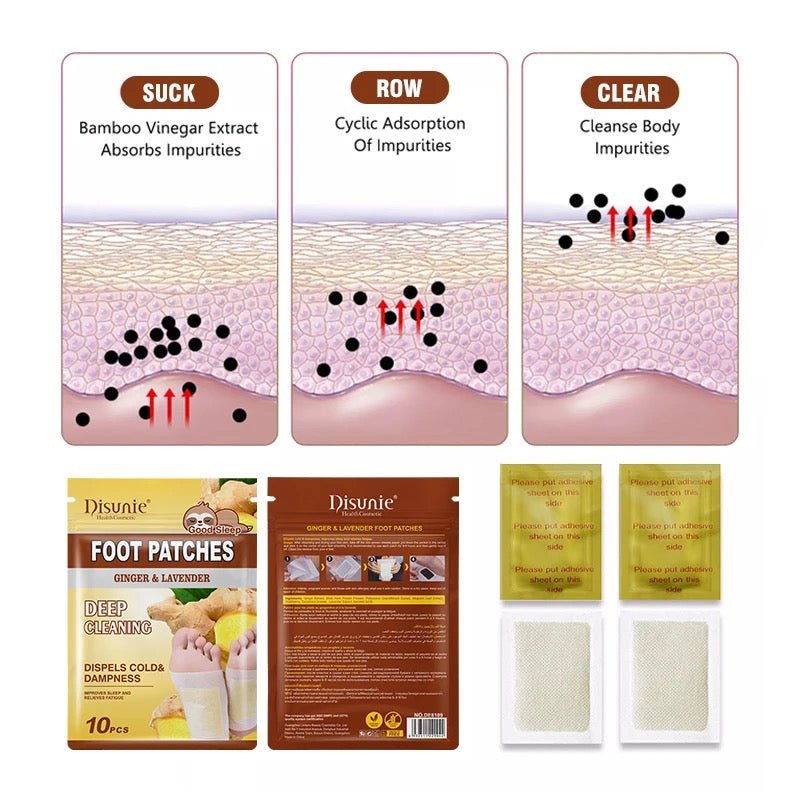 Disunic  foot Patches with Lavender & Ginger For Deep Cleansing