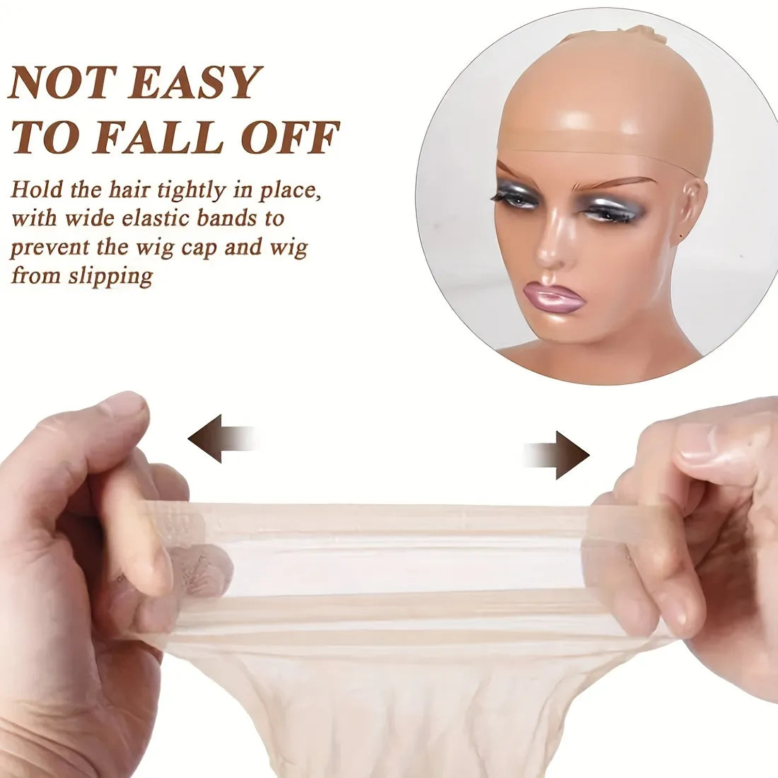 Invisible HD Wig Caps – Perfect for Lace Front Wigs 2pcs