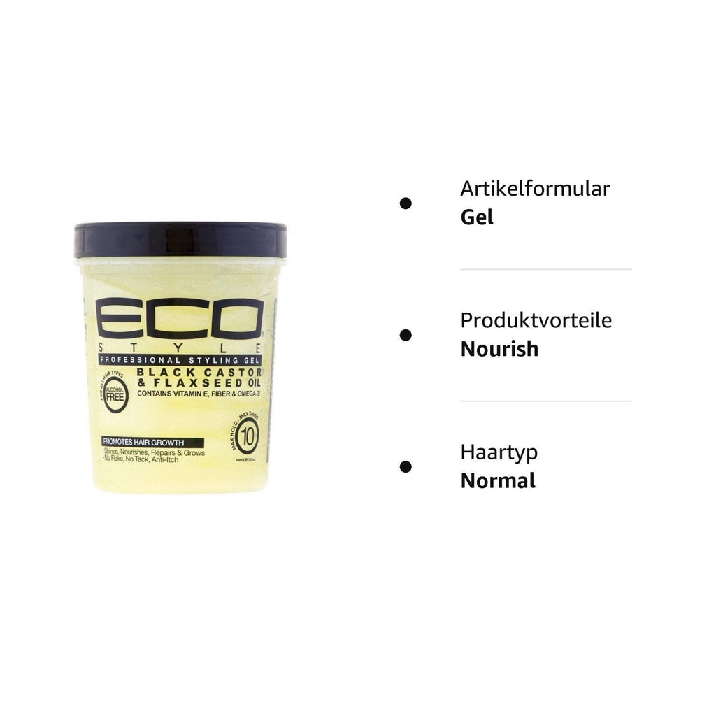 ECO Professional Hair Styling Gel 236ml - Firm Hold & Shine