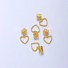 Gold Heart Hair Rings – Elegant Accessories for Braids & Styles