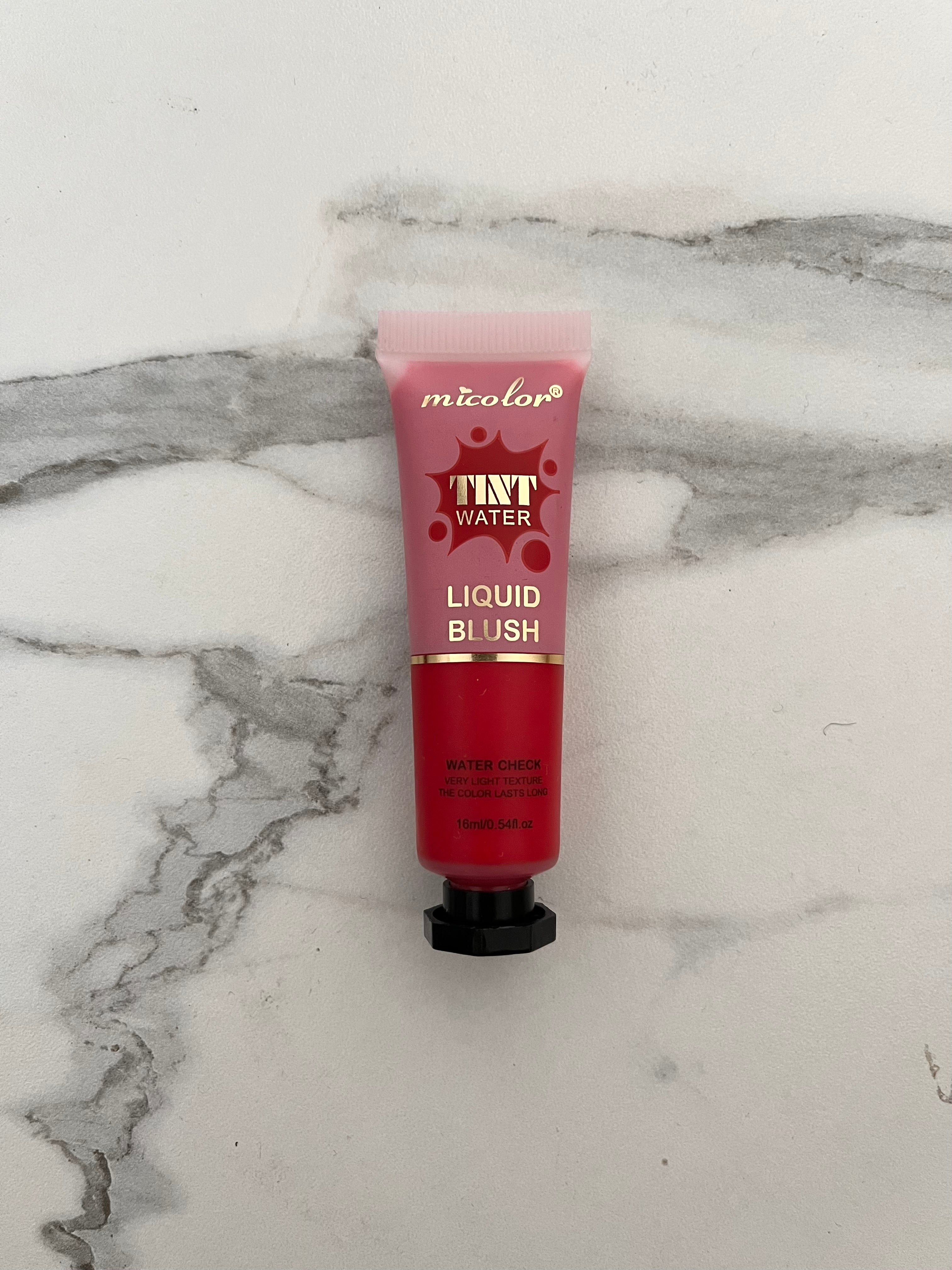 Miccolor Water Tint Liquid Blush - Long-Lasting, Lightweight Glow