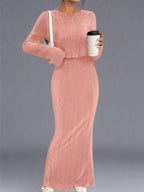 Ribbed Knit Two Piece Set 