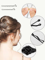 200-Piece Black Hair Grips – Durable, Non-Slip Bobby Pins for Everyday Use