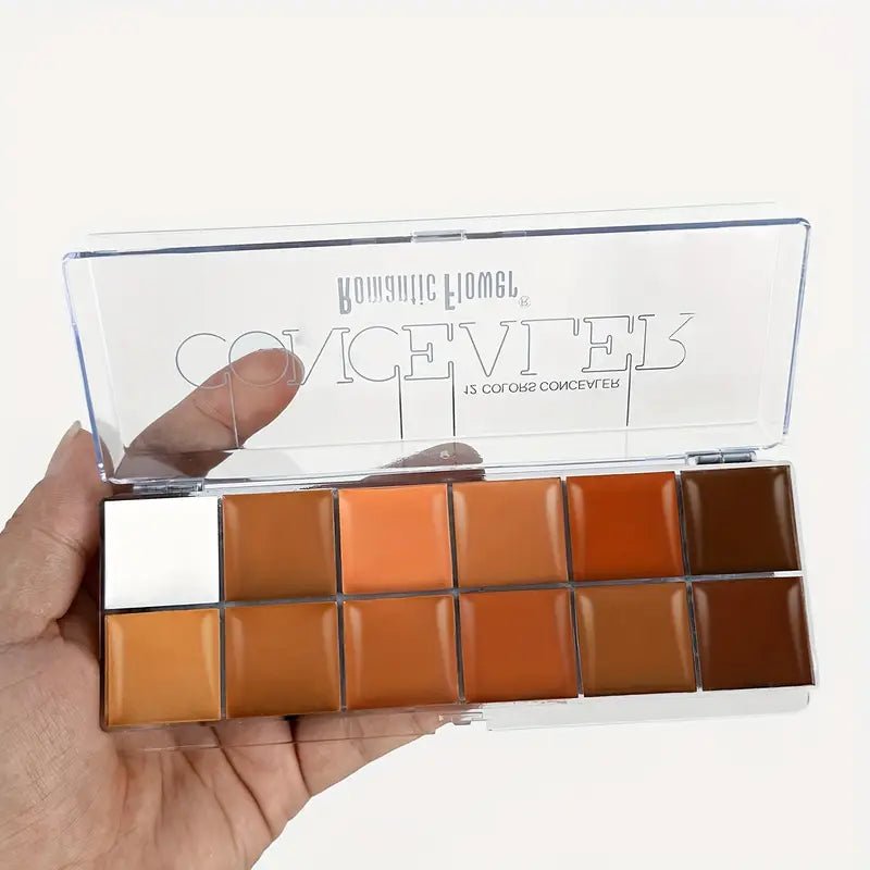 12 Colors Concealer Palette, Coverage Long Lasting Contour Cream