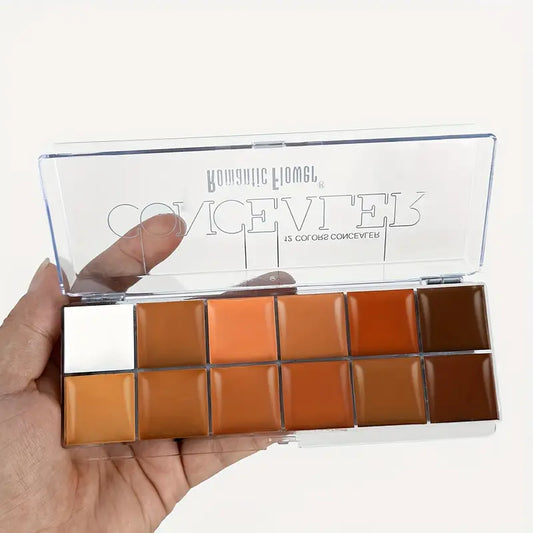 12 Colors Concealer Palette, Coverage Long Lasting Contour Cream