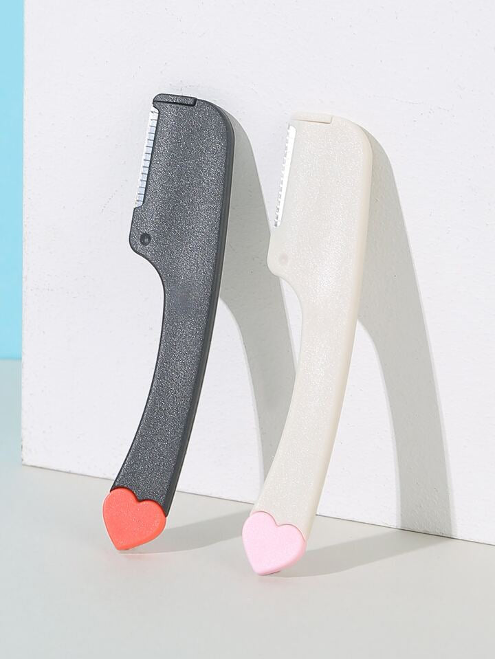 Eyebrow Razor Set – 2pc Cute Heart Handle Facial Shavers