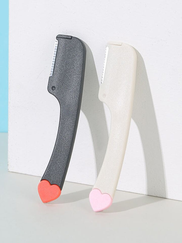 Eyebrow Razor Set – 2pc Cute Heart Handle Facial Shavers