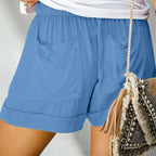 Elastic Waist Drawstring Athleisure Shorts XD21