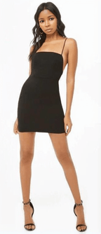 Elastic spaghetti strap short mini Bodycon dress XD21