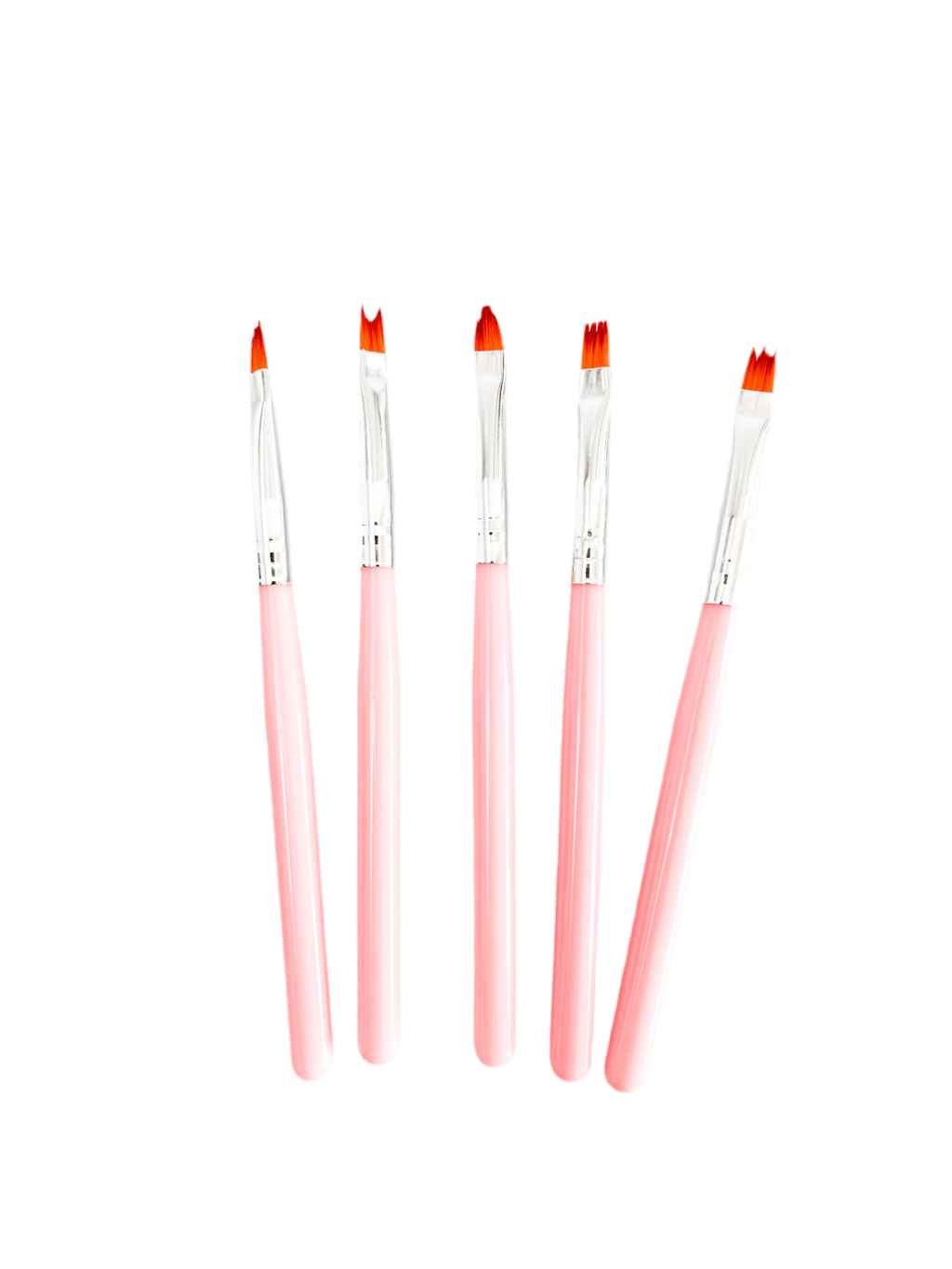 Pink Nail Art Brush Set - Precision 5-Piece Kit for Professional Nail Art