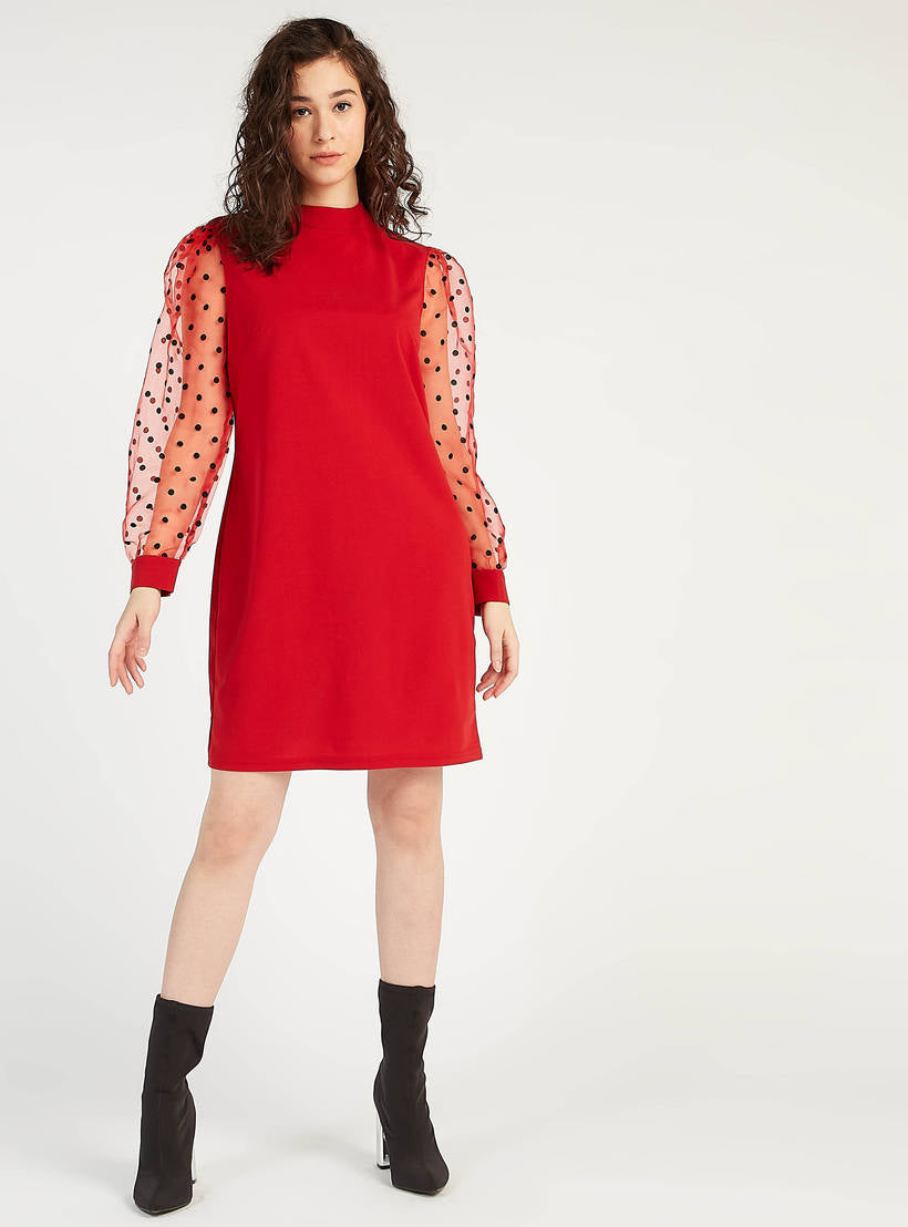 Polka Dot Sleeve Dress