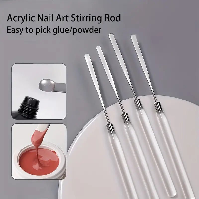 Acrylic Nail Art Stirring Rod – 1pc for Mixing Gel, Powder & Glue