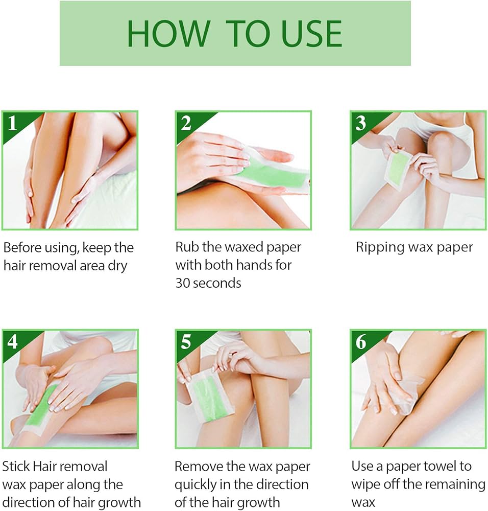 Doll Depilatory Waxing Strips - 20 pcs (10 Double Strips) Random