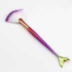 Mermaid Handle Fan Brush – 1pc (Random Colour)