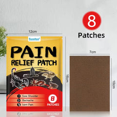 Pain Relieve Patch - Fast-Acting Pain Relief - Pack of 8