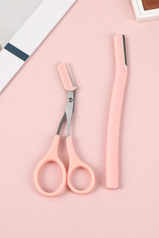2-in-1 Eyebrow Shaping Set – Precision Razor + Trimming Scissors