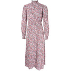 FLORAL MAXI DRESS RUFFLE SLEEVES - XD21