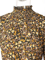 FLORAL MAXI DRESS RUFFLE SLEEVES - XD21